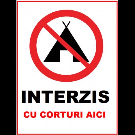 Placuta interzis cu corturi aici